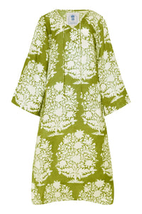 Doha Caftan in Green Bouquet