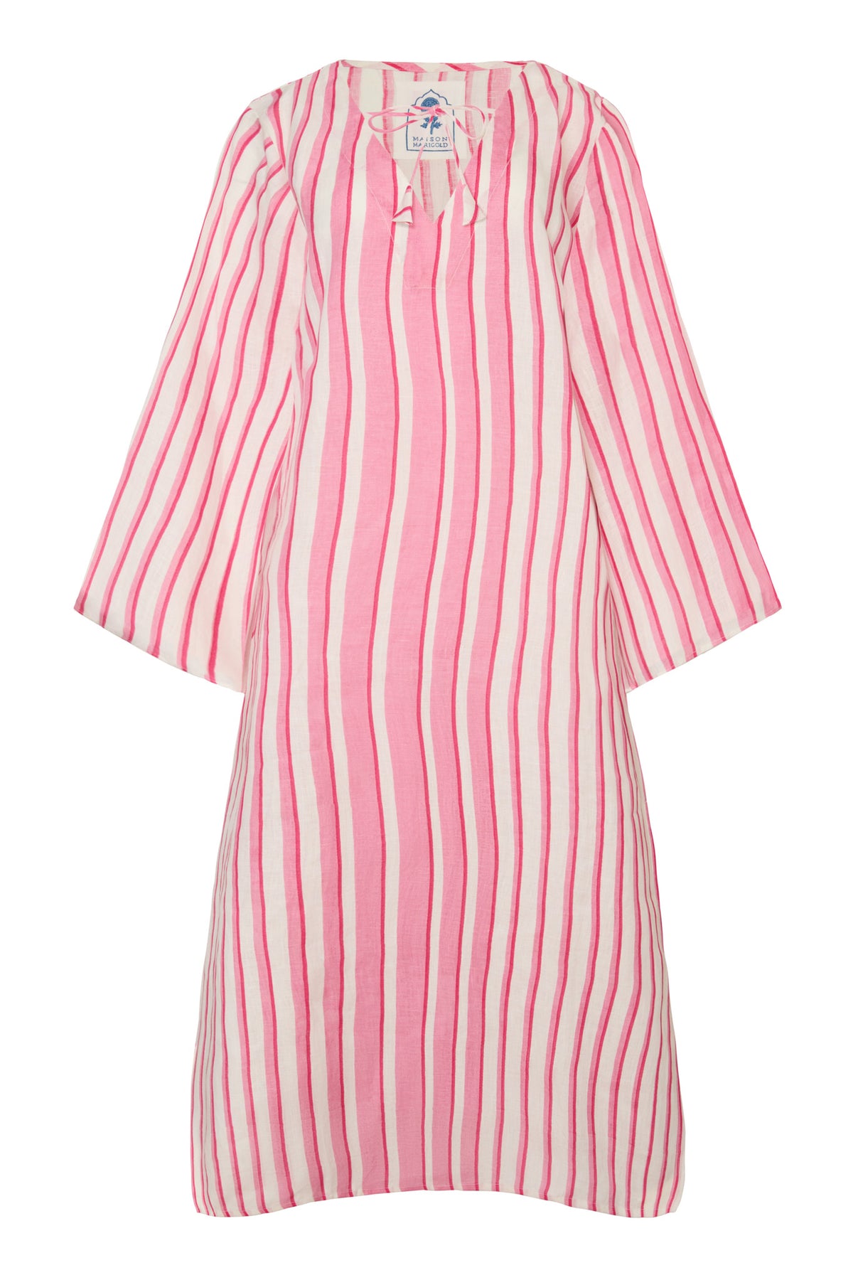 Doha Caftan in Pink Stripe
