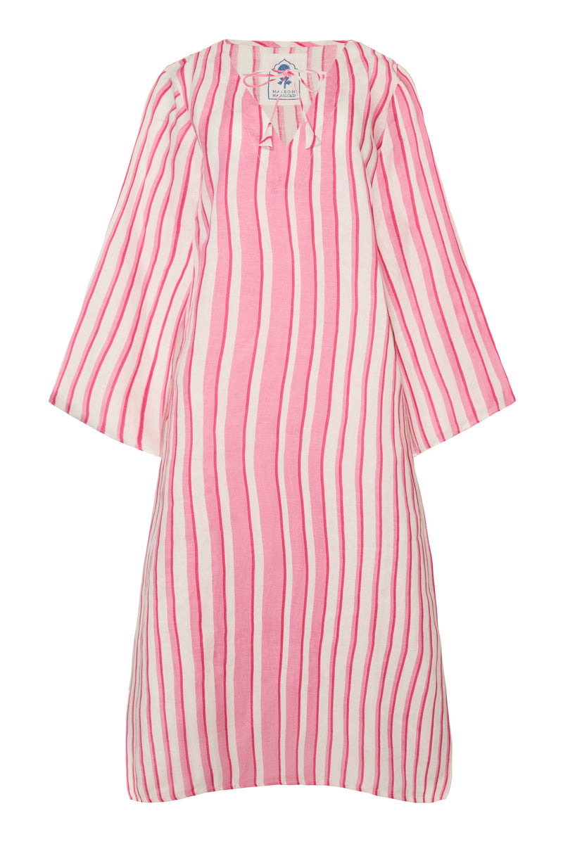 Doha Kaftan in Pink Stripe