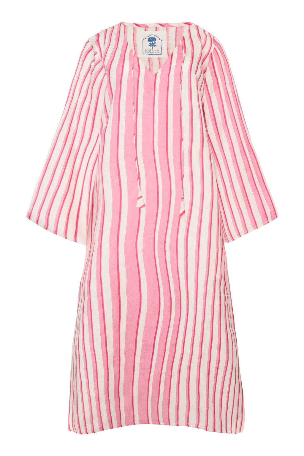 Doha Caftan in Pink Stripe