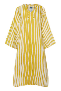 Doha Caftan in Yellow Stripe
