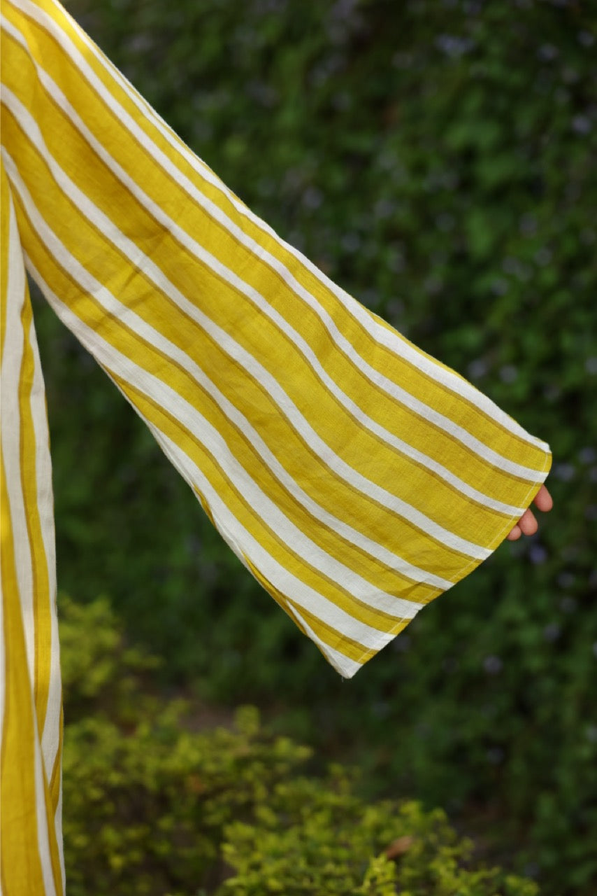 Doha Caftan in Yellow Stripe