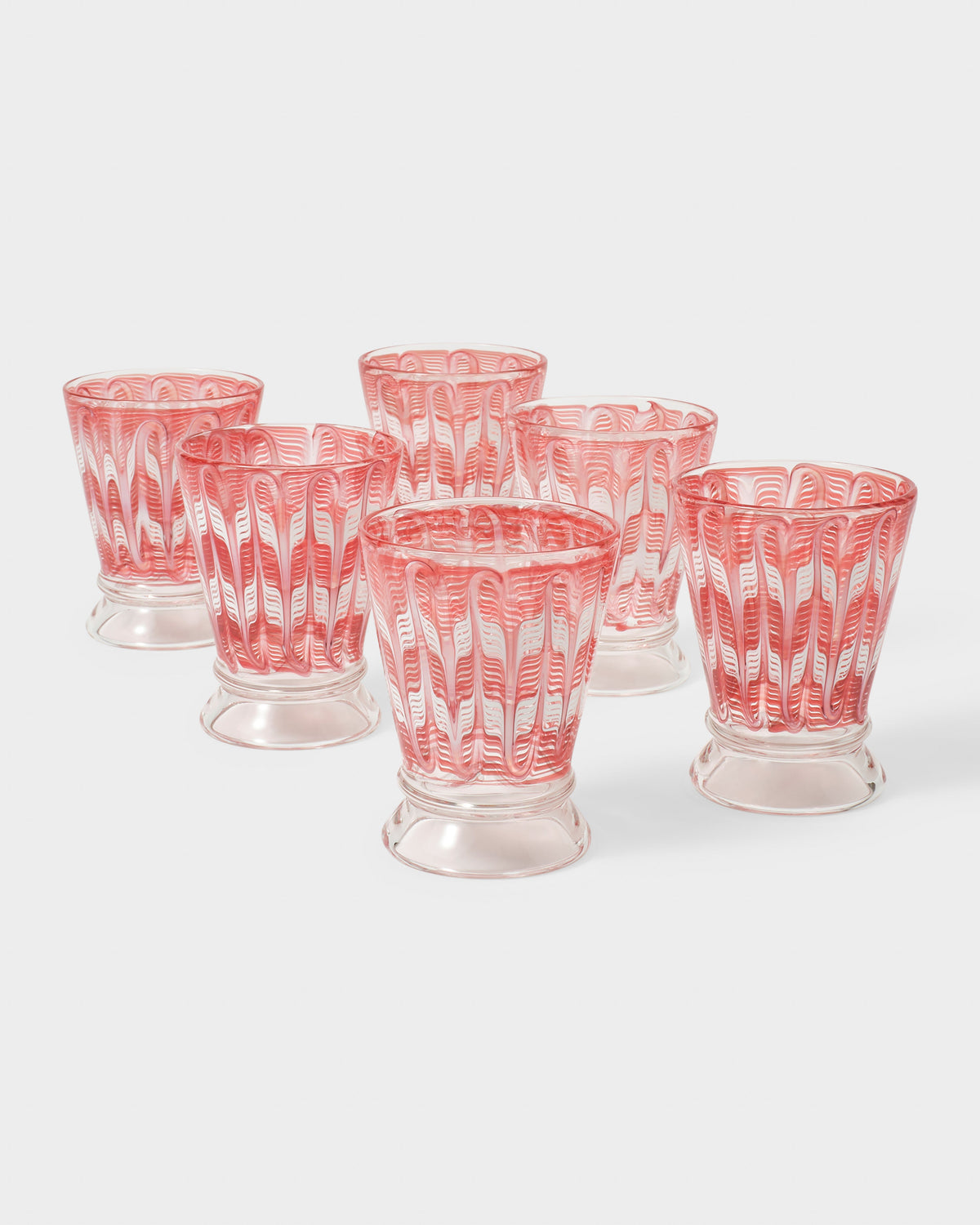 D'Ascoli Donatello Glasses, Ruby, Set of 6