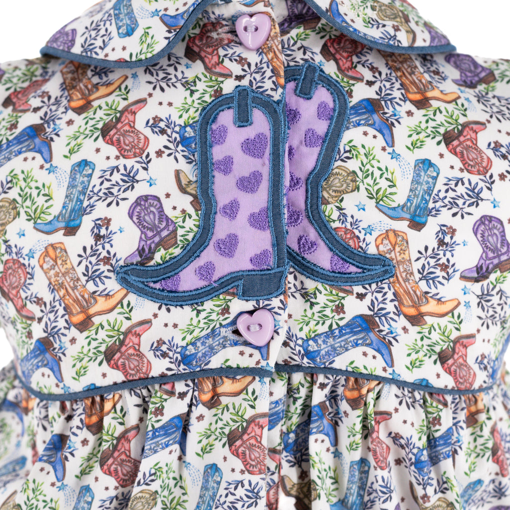 Sarita Girl Bubble in Boots Print