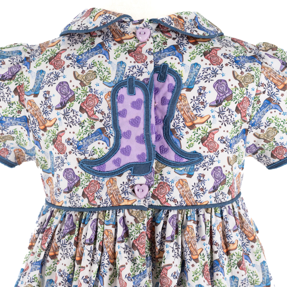 Sarita Girl Dress in Boots Print