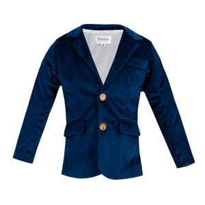 Hayden Boy Blazer in Navy Velvet