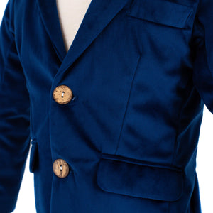 Hayden Boy Blazer in Navy Velvet