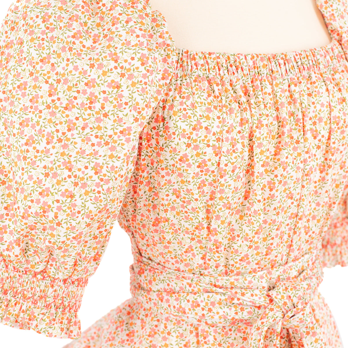 Women's Bonjour Dress in Peach Floral