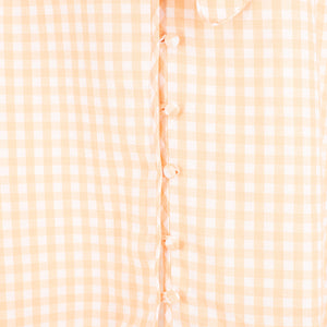 Women’s Gen Dress - Peach Gingham/ Pink