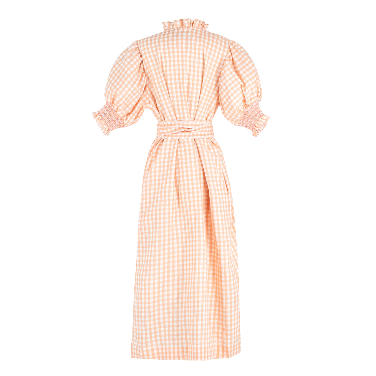 Women’s Gen Dress - Peach Gingham/ Pink