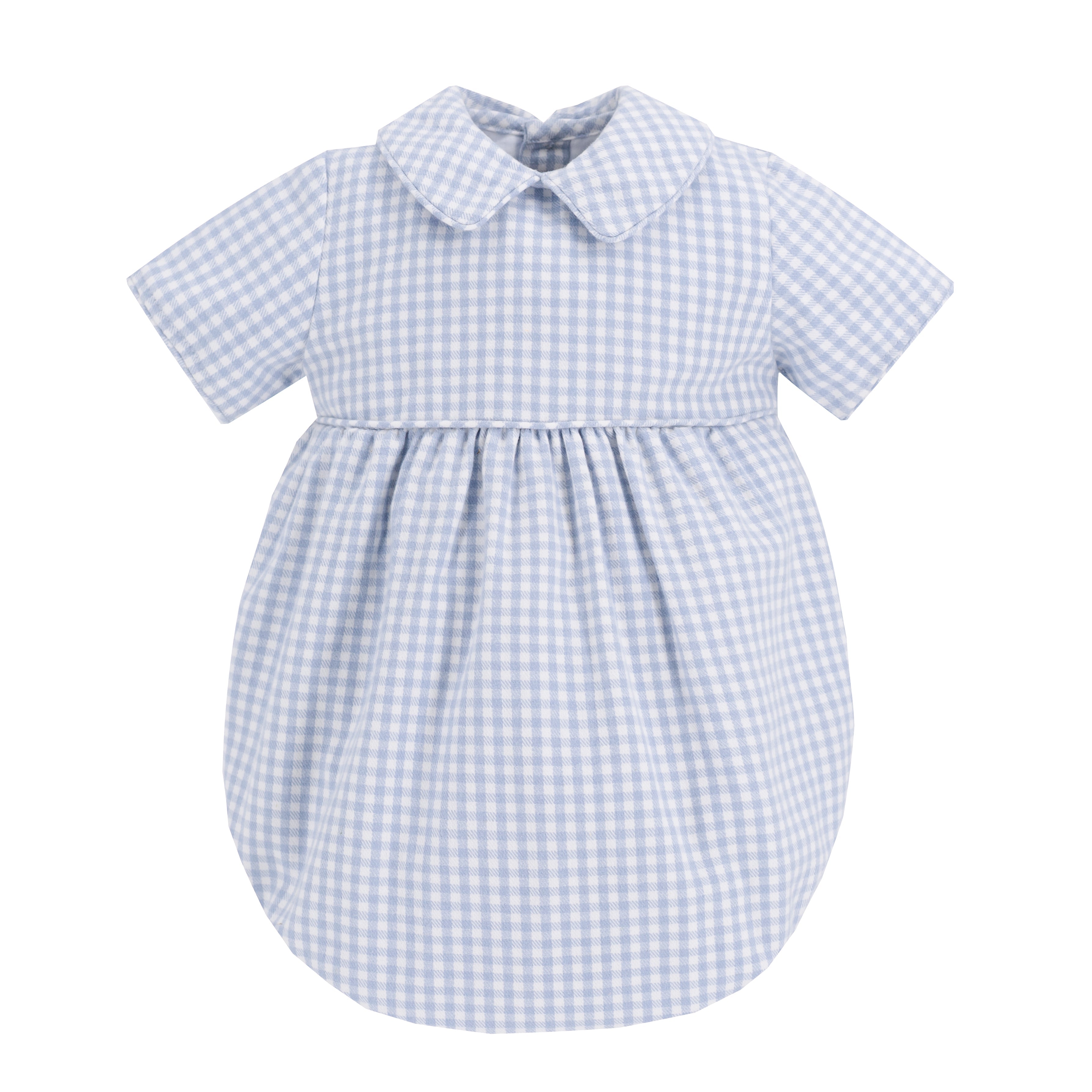 Lucas Boy Bubble in Blue Gingham