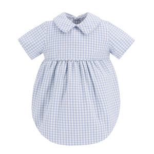 Lucas Boy Bubble in Blue Gingham