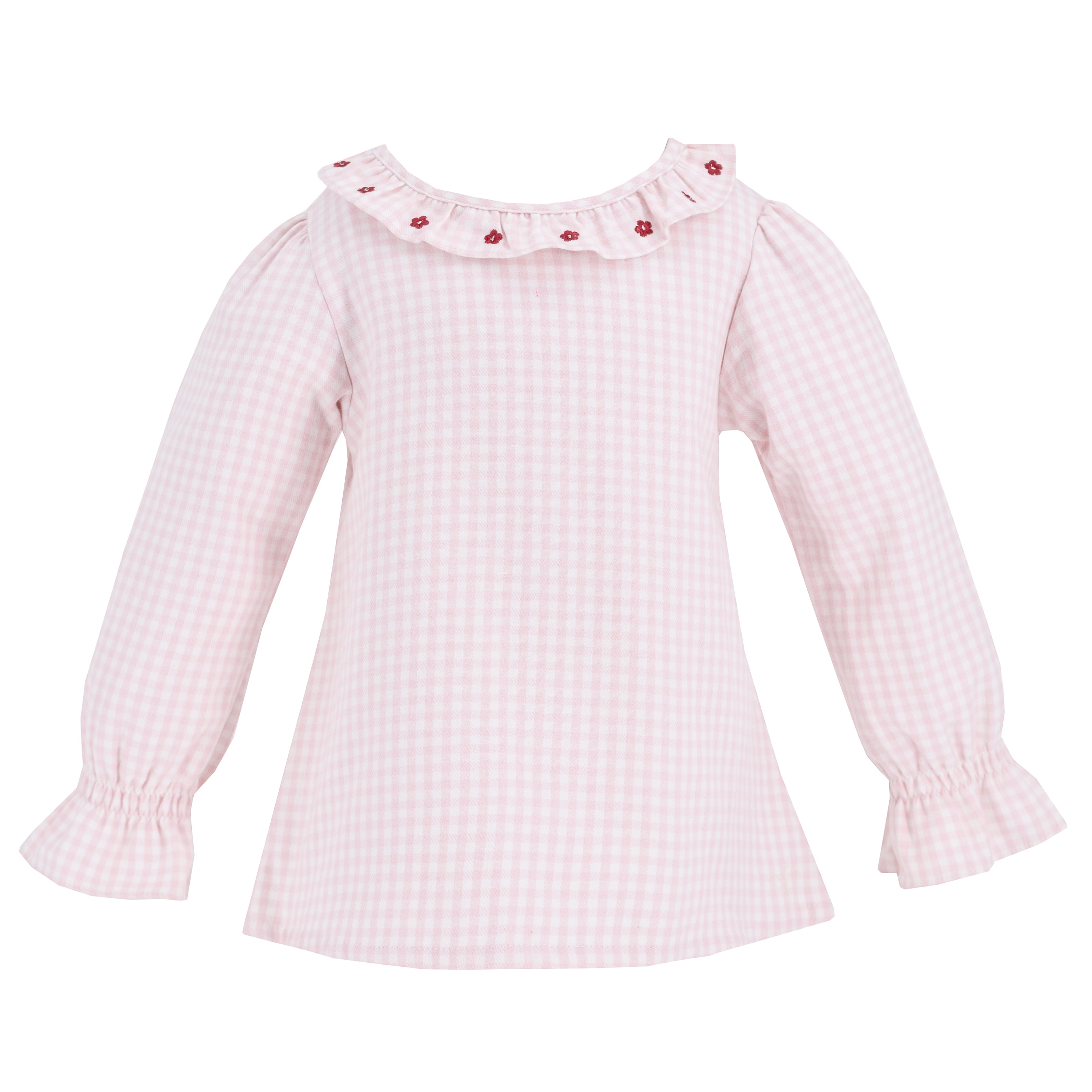 Laurel Girl Shirt in Pink Gingham