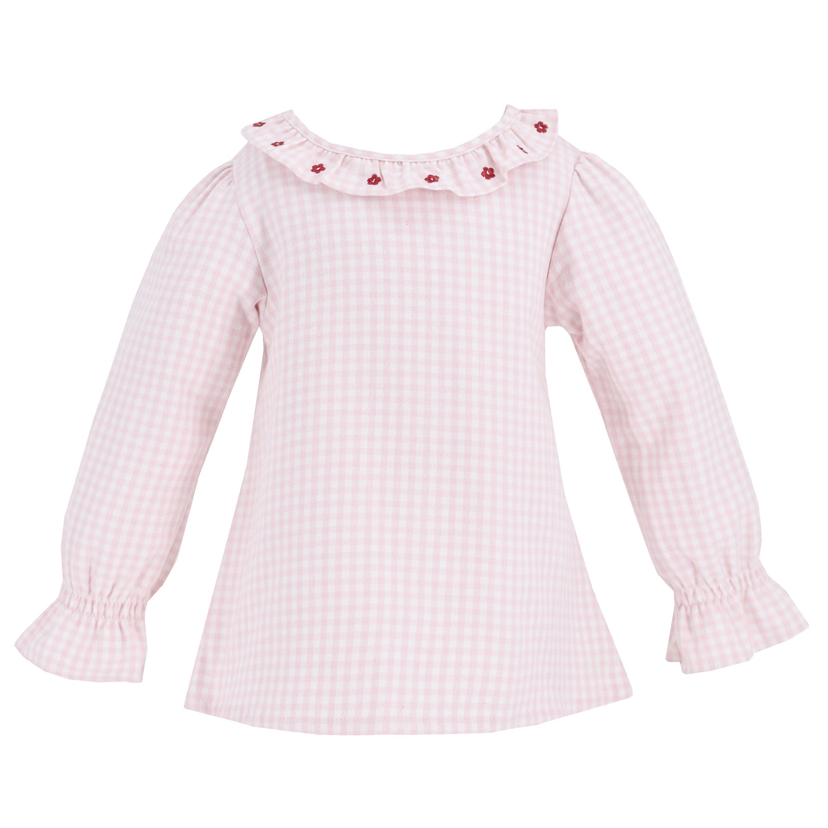 Laurel Girl Shirt in Pink Gingham