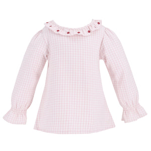 Laurel Girl Shirt in Pink Gingham