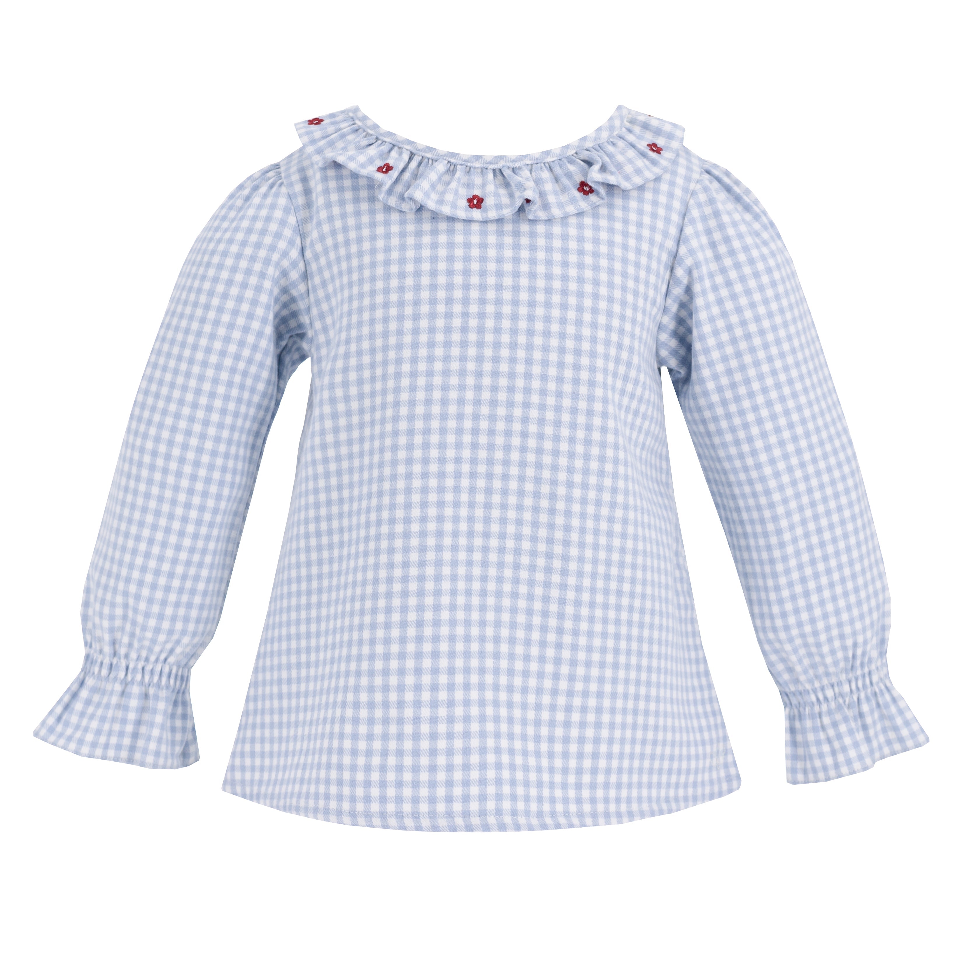 Laurel Girl Shirt in Blue Gingham