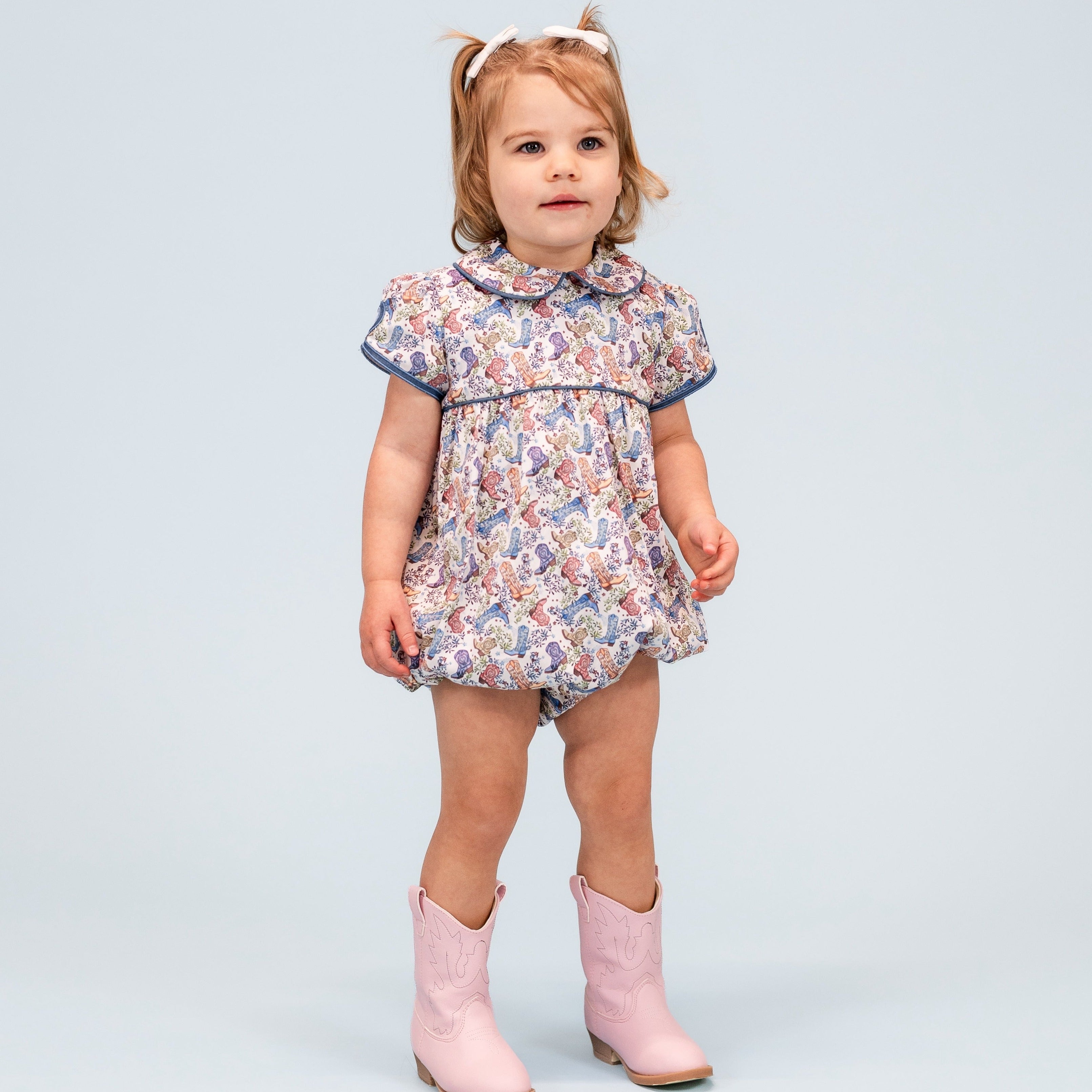 Sarita Girl Bubble in Boots Print
