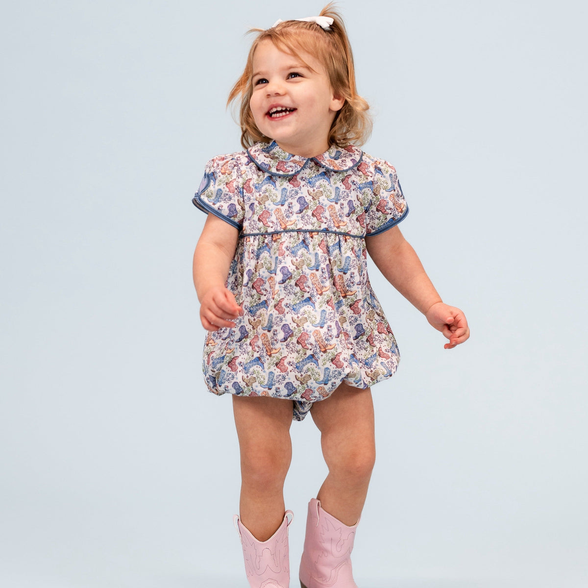 Sarita Girl Bubble in Boots Print