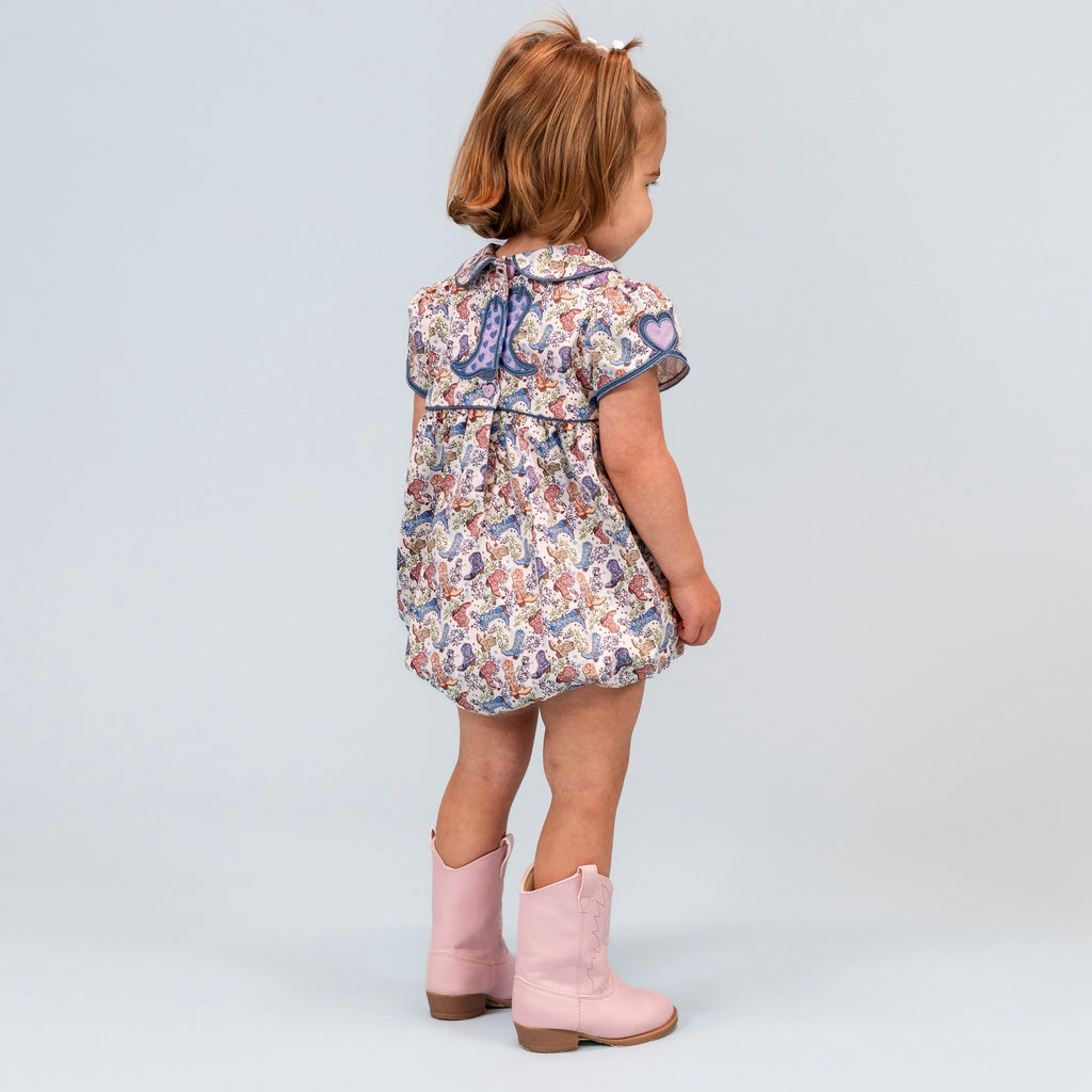 Sarita Girl Bubble in Boots Print