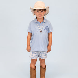 Fields Boy Polo Set in Dallas Print