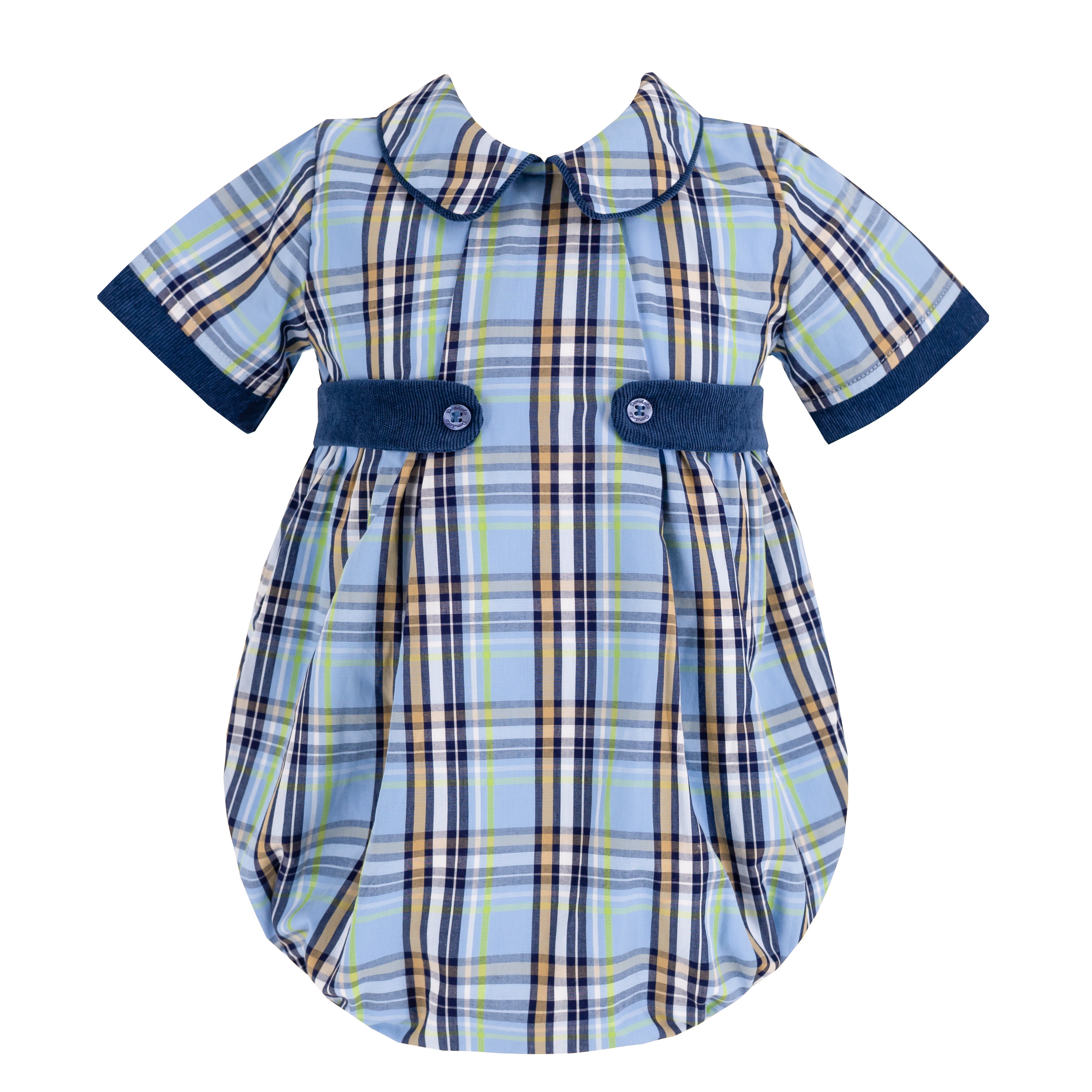 Simon Boy Bubble in Blue Plaid