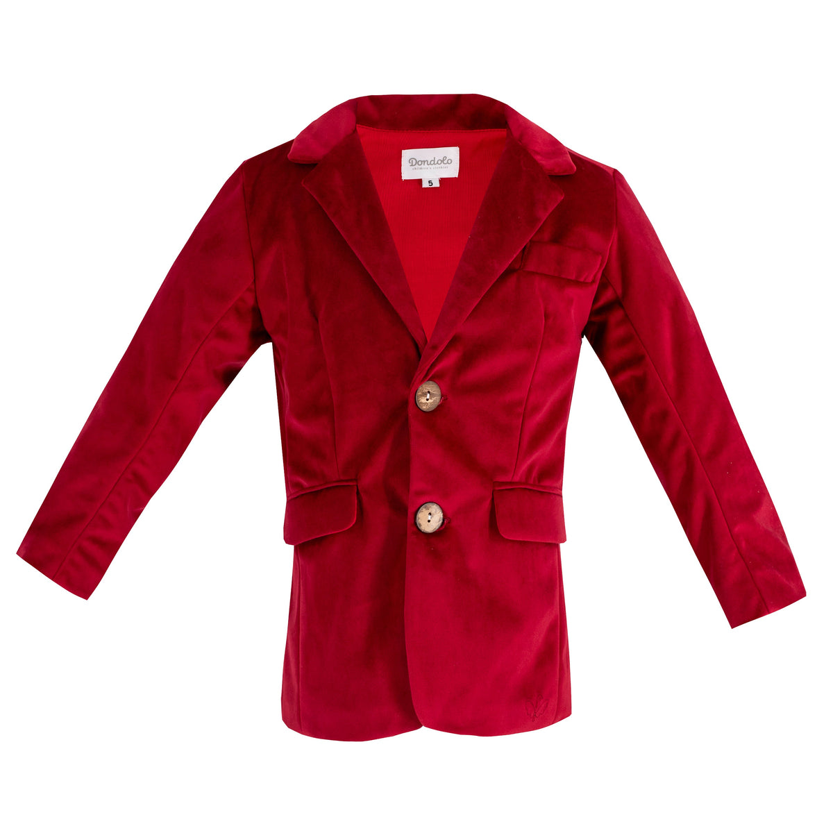 Hayden Boy Blazer in Red Velvet