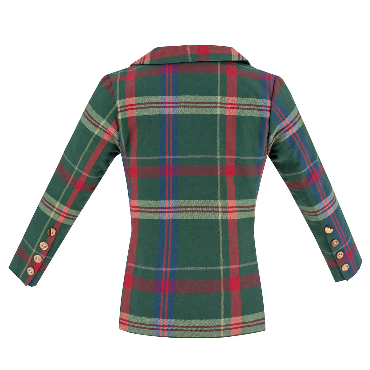 Hayden Boy Blazer in Green Tartan