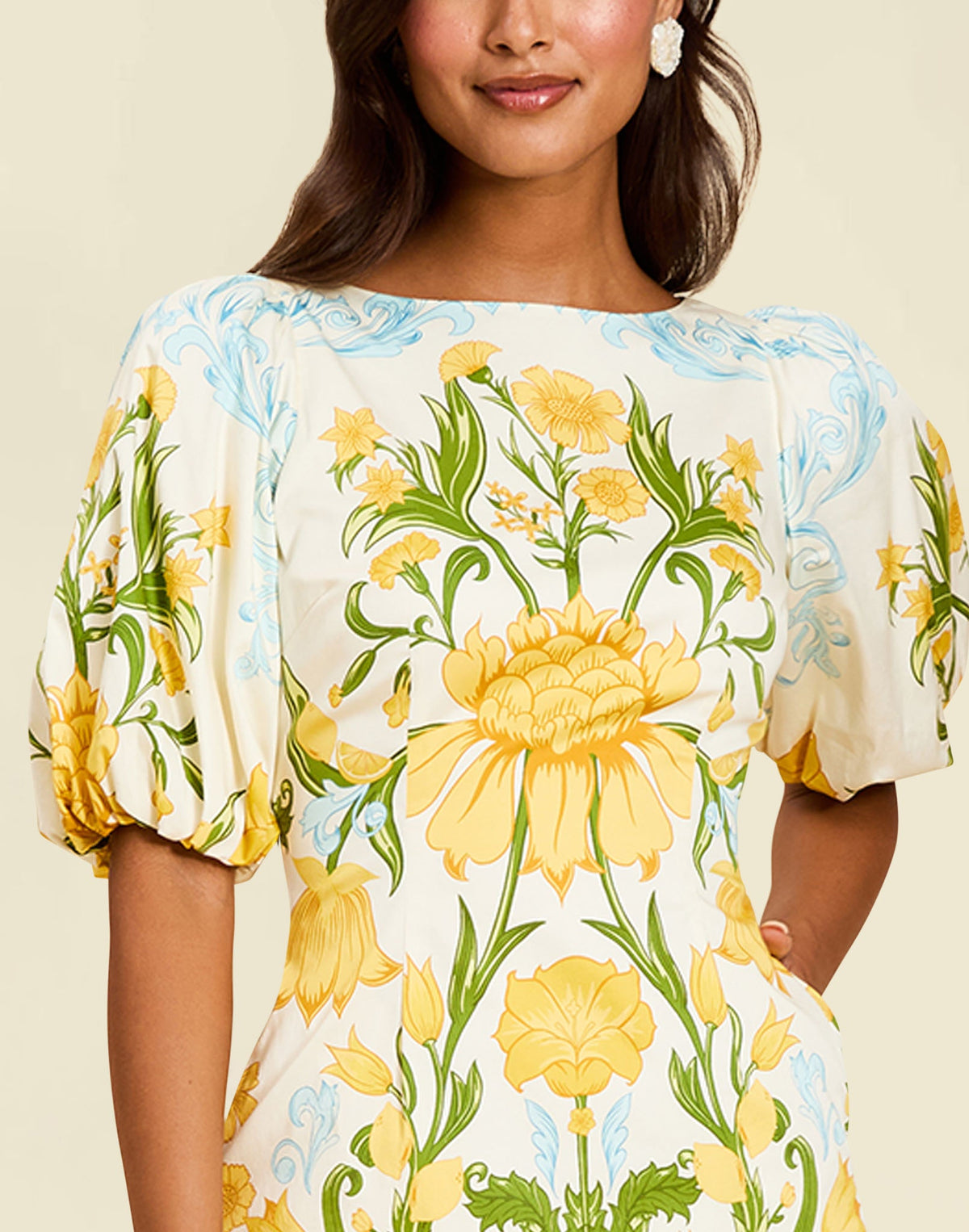 Donovan Mini Dress in Lemon Verbena