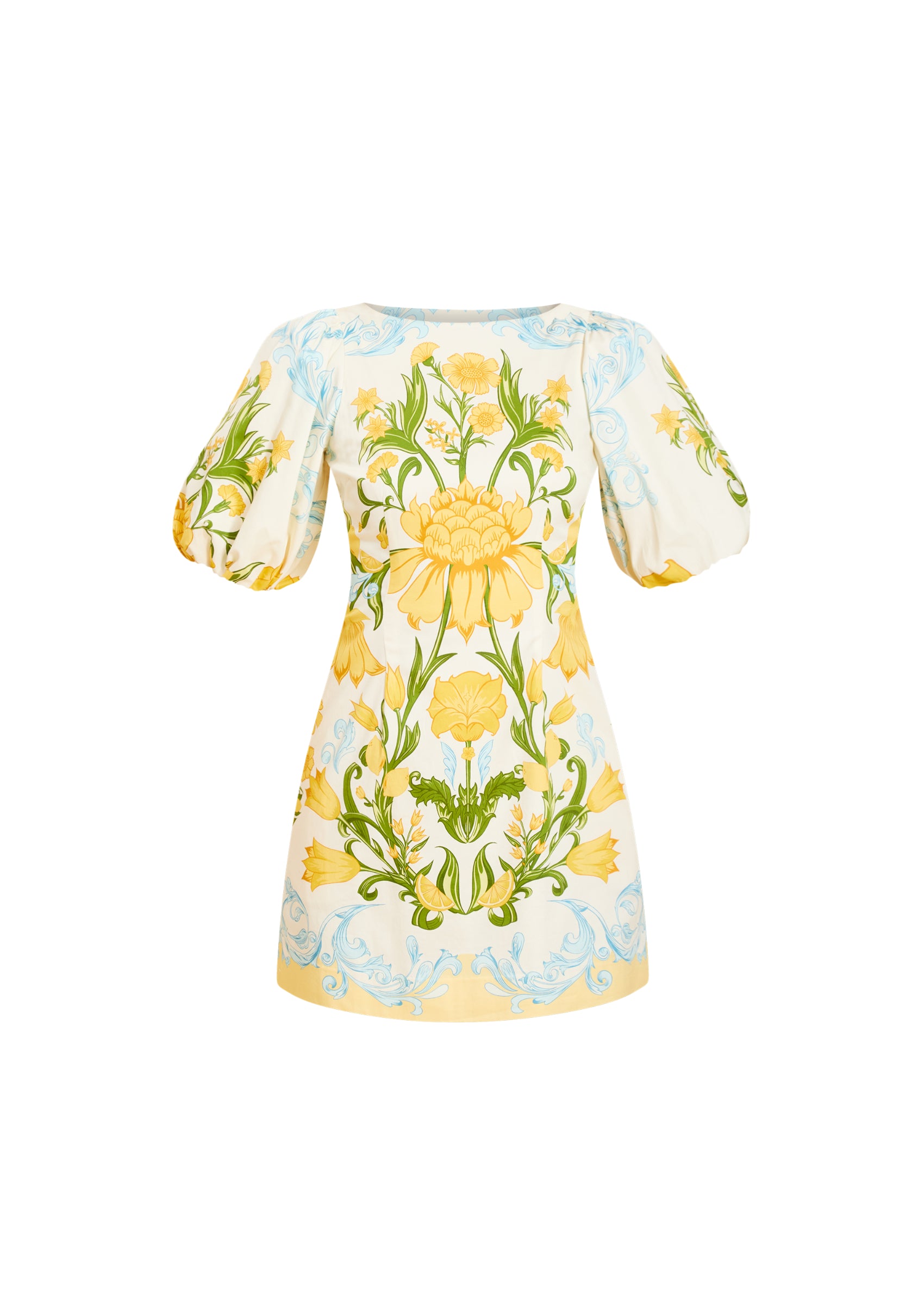 Donovan Mini Dress in Lemon Verbena