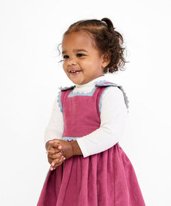 Dorothy Baby Dress in Boysenberry Corduroy