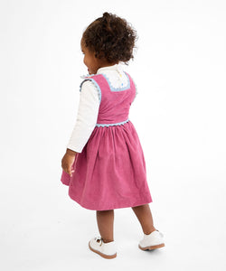 Dorothy Baby Dress in Boysenberry Corduroy