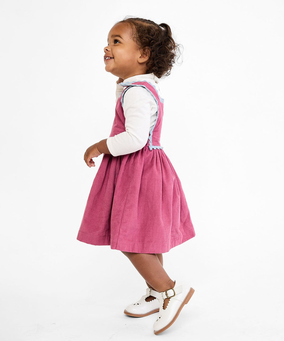 Dorothy Baby Dress in Boysenberry Corduroy