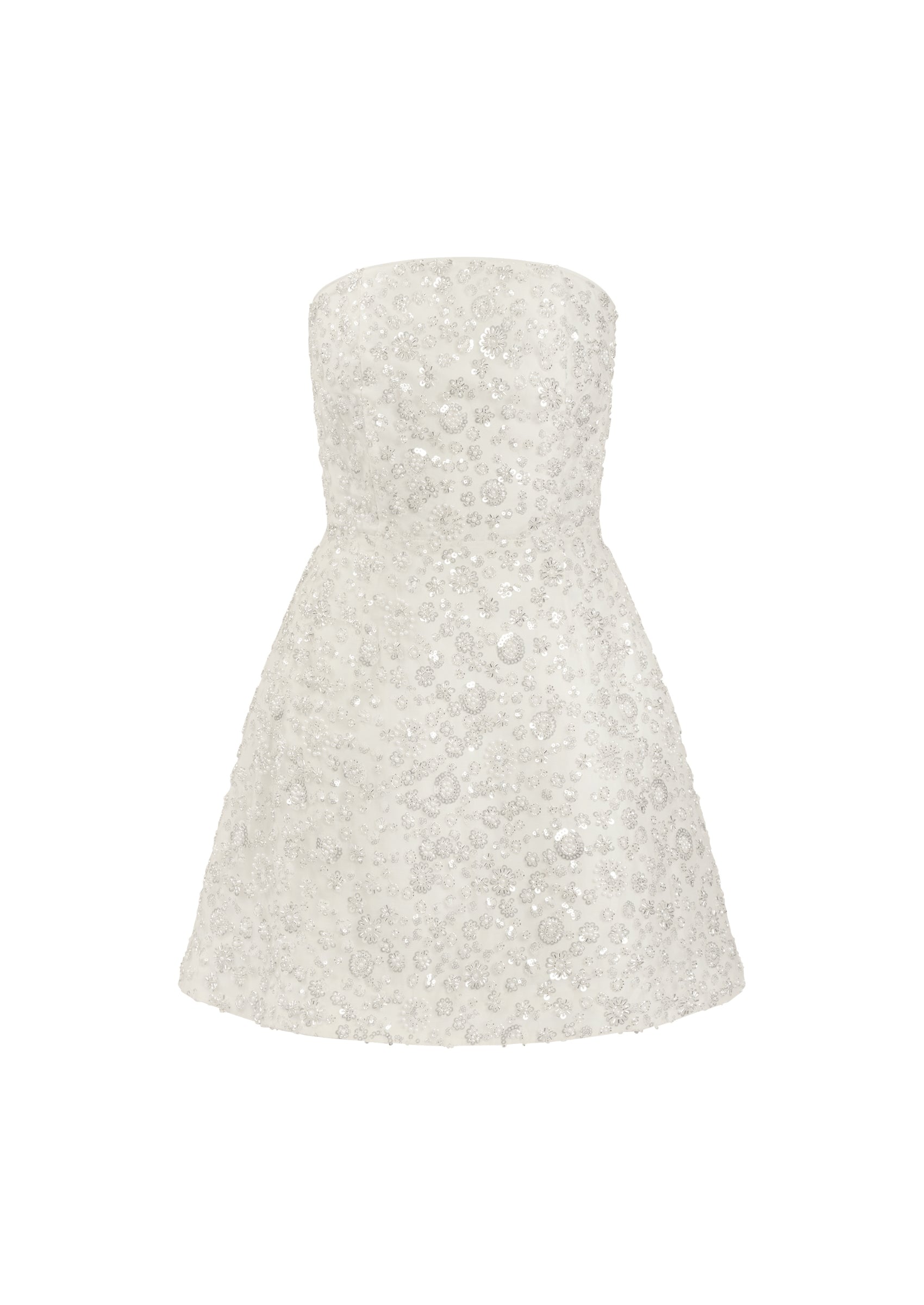 Dottie Beaded Mini Dress in Sugar Swizzle Ivory