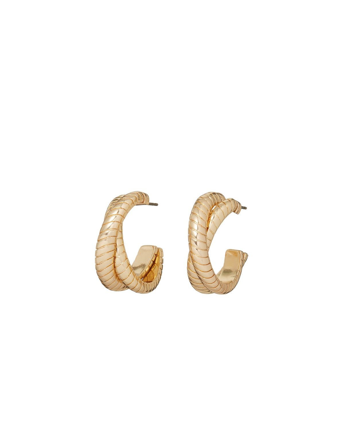 The Double Cobra Hoop in Gold