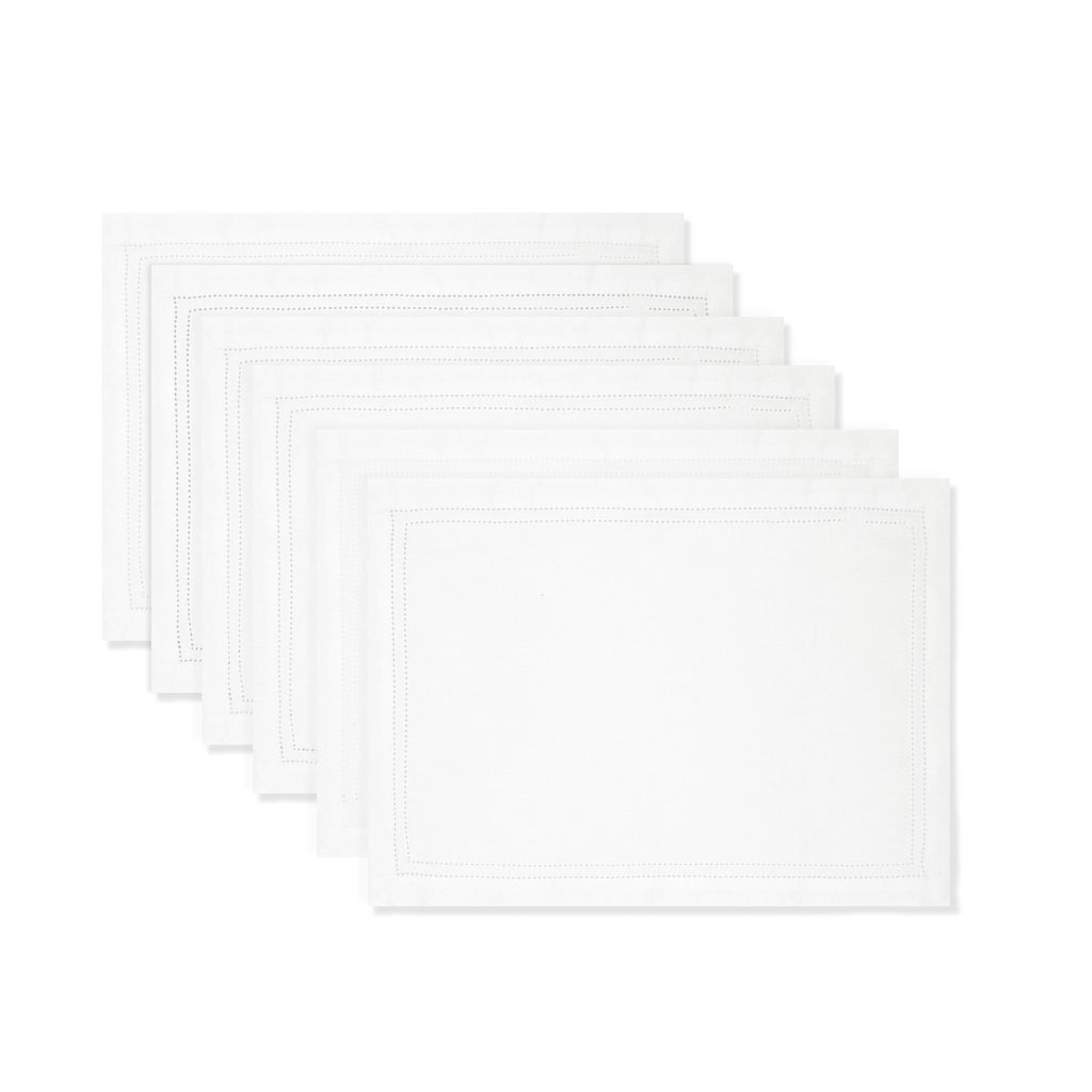 Set of Double Hemstitch Edge Placemats