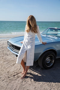 Dove Beaded Clara Caftan