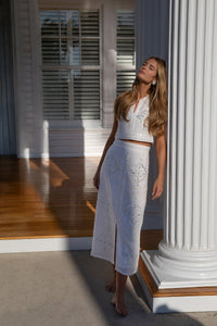 Dove Beaded Clara Top