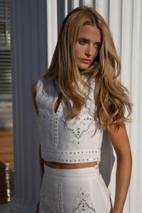 Dove Beaded Clara Skirt