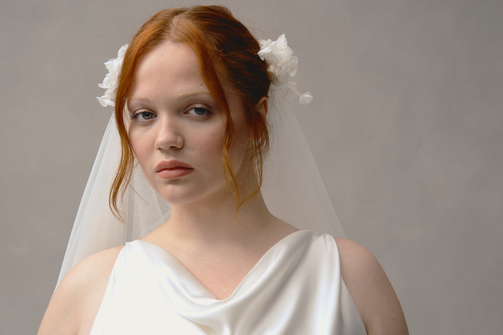 Draped Veil with Florals