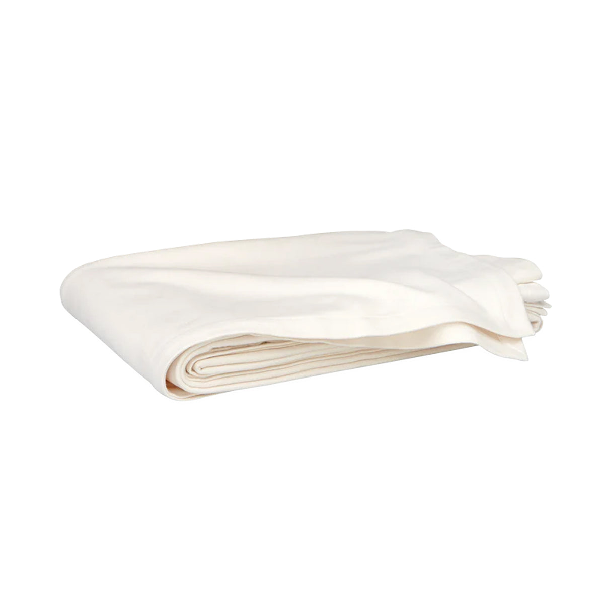 Angled view of folded Dream Modal blanket in oyster showing smooth, lightweight modal fabric on white background