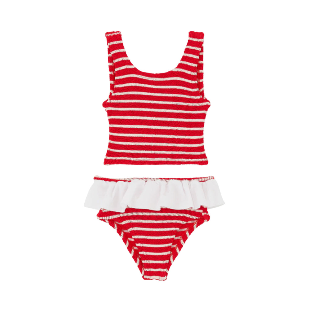 Kids Olive Bikini in Red/White Stripe