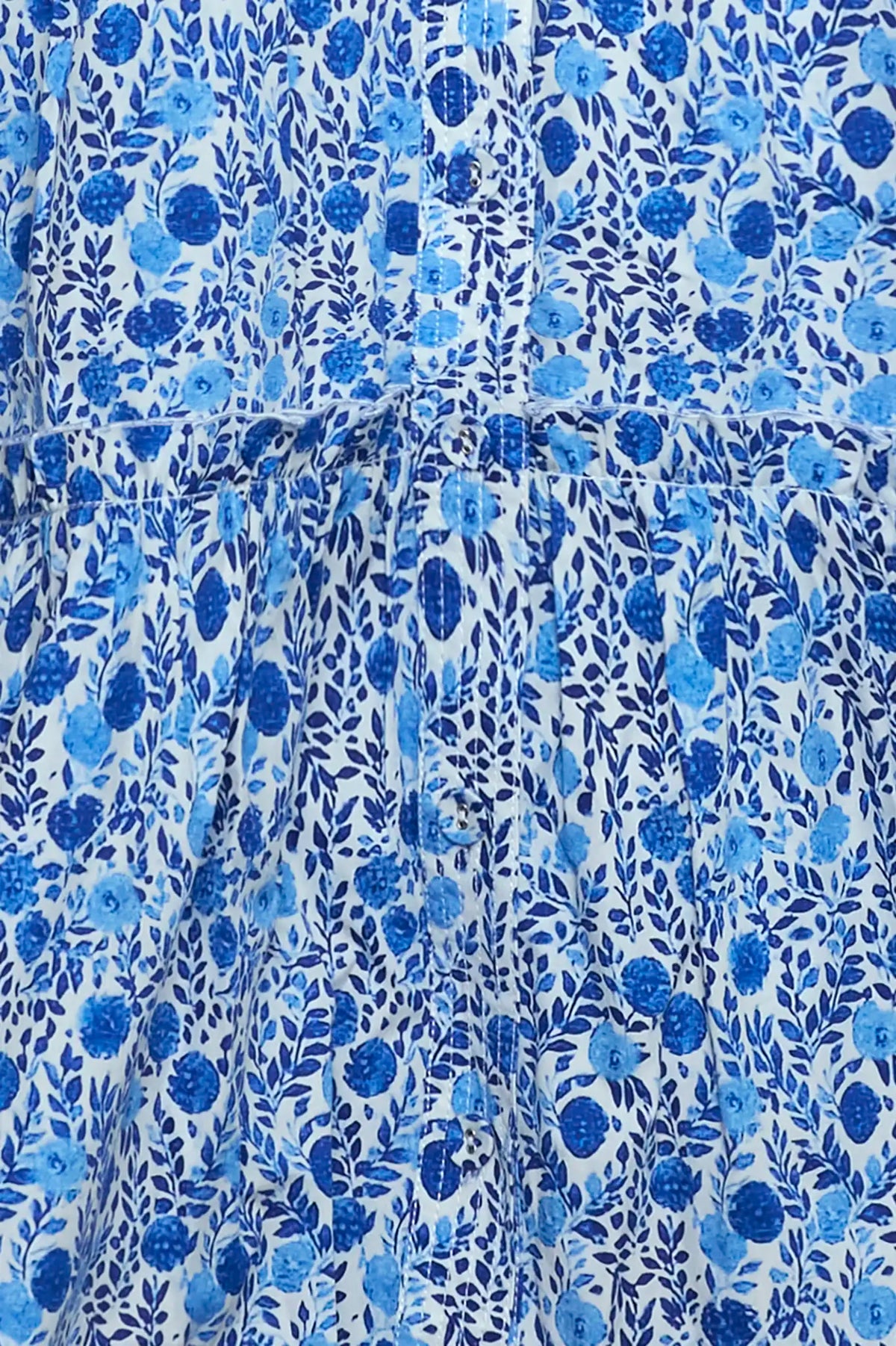 Close up of the Drifter Mini Dress in Bermuda Blooms.