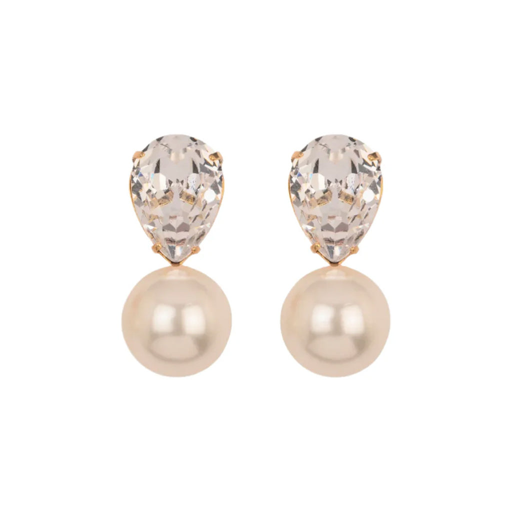 Cimone Earrings in Crystall & Antique Gold