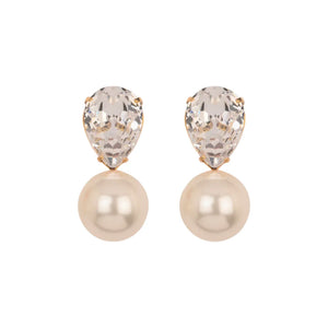 Cimone Earrings in Crystall & Antique Gold