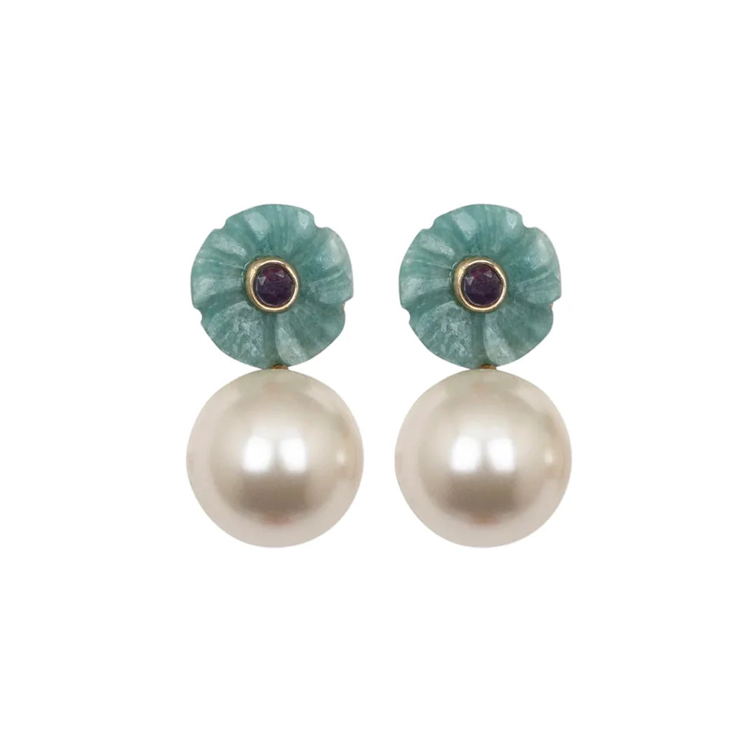 Libby Earrings in Amazonite