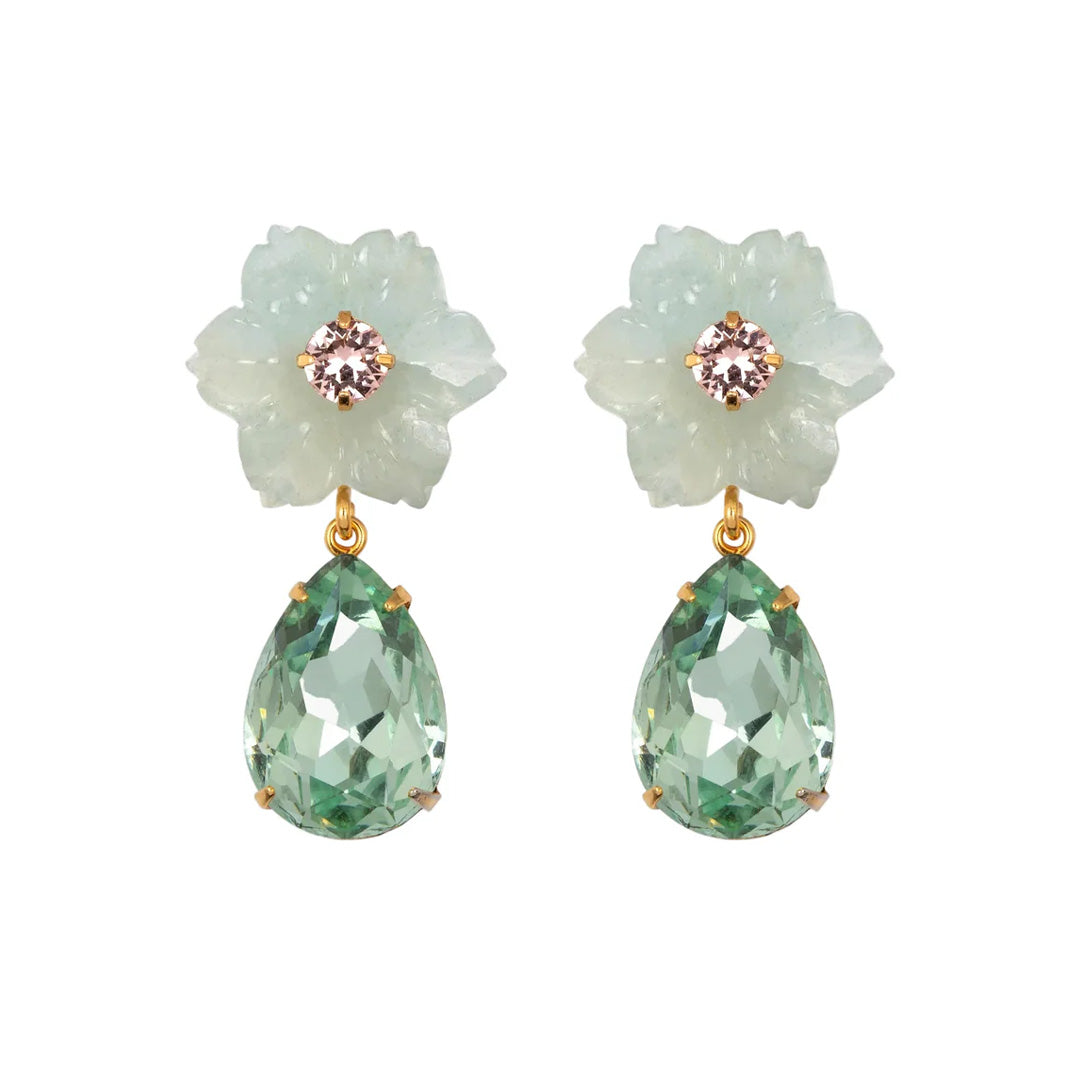 Juna Earrings in Aquamarine
