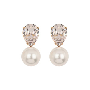 Cimone Earrings in Crystal Antique Gold