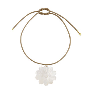 Mother of Pearl Daisy Cord Necklace