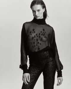 Dusk Sheer Embroidered Blouse