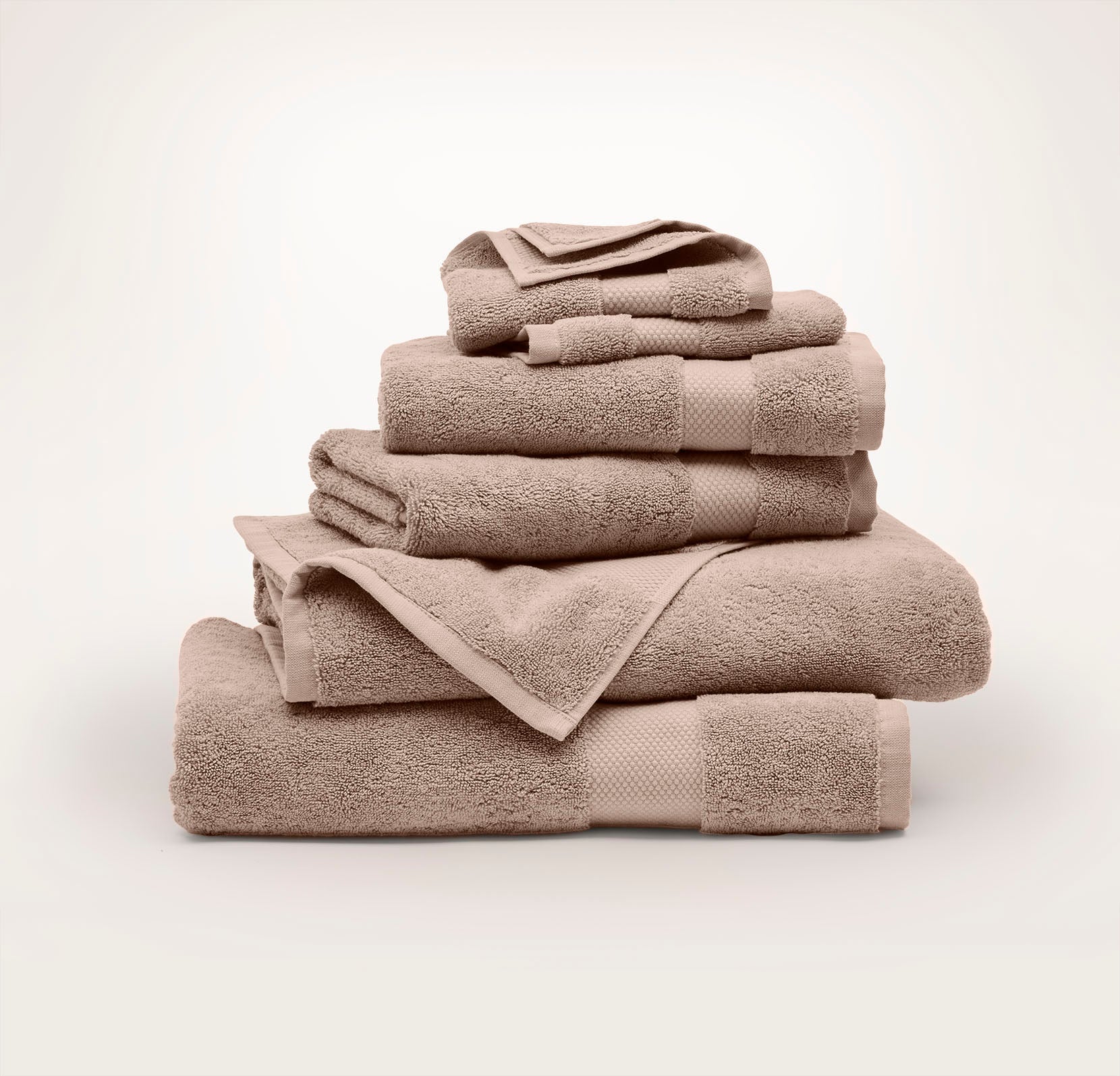 Plush Bath Towel Set in Dusty Rose